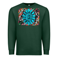 Sports Green cowhide and serape gemstone background Premium Sweatshirt - RanaPortraitStore