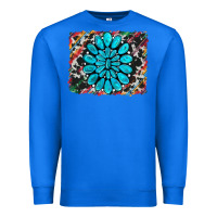 True Royal cowhide and serape gemstone background Premium Sweatshirt - RanaPortraitStore
