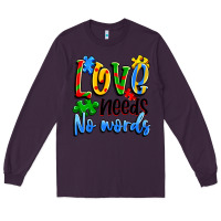 Plum love needs no words Long Sleeve Tee - Artiststas