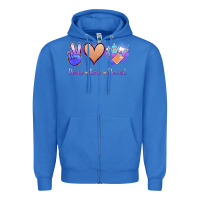 True Royal Peace Love Dental Zipper Hoodie - Jasminsmagicworld