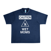 Navy caution wet moms, funny science geek Urban Heavy Tee - linhVisuals