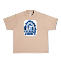 Burro child abuse prevention awareness blue rainbow bleached Urban Heavy Tee - linhVisuals