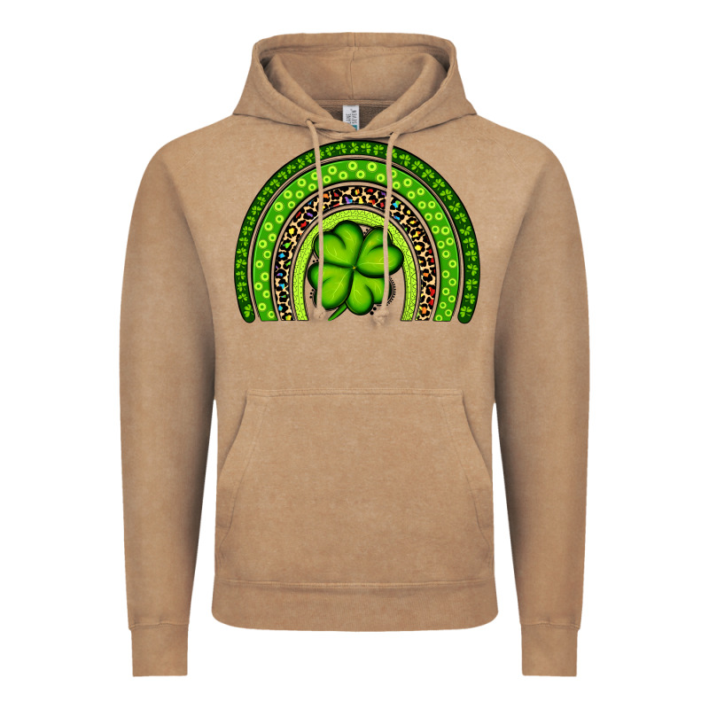 St. Patrick's Day Shamrock Rainbow Vintage Hoodie by Artiststas | Teevron