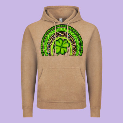 St. Patrick's Day Shamrock Rainbow Vintage Hoodie Designed By Artiststas