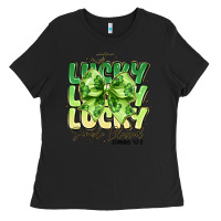 Black Not Lucky Simply Blessed Ladies Tee - CowhideDigitalArt