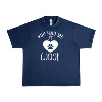 Navy you had me at woof puppy dog lover Urban Heavy Tee - linhVisuals