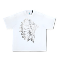 White native american feather headdress indian chief tribes prid t shirt Urban Heavy Tee - linhVisuals