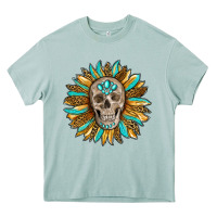 Arona sunflower with skull Heavy Core Tee - RanaPortraitStore