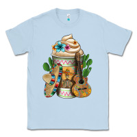 Dusty Blue Mexican Hot Coffee Cup Classic Tee - FaDigitalArtStudio