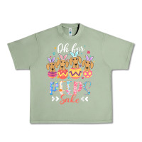 Oil Green oh for peeps sake funny easter dachshund bunny ear egg t shirt Urban Heavy Tee - linhVisuals
