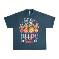 Midnight Navy oh for peeps sake funny easter dachshund bunny ear egg t shirt Urban Heavy Tee - linhVisuals