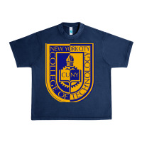 Navy new york city college of technology Urban Heavy Tee - linhVisuals