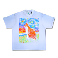 Grape Ice cat t  shirt orange and white tabby cat t  shirt Urban Heavy Tee - linhVisuals