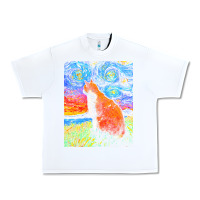 White cat t  shirt orange and white tabby cat t  shirt Urban Heavy Tee - linhVisuals