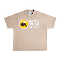 French Oak white wild buffalos wings with words Urban Heavy Tee - linhVisuals