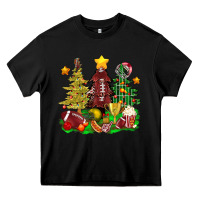 Black christmas with american football trees bbs Heavy Core Tee - BundleAndBundleShop