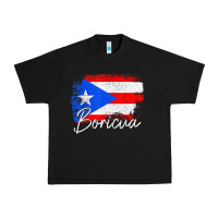 Black puerto rico boricua vintage puerto rican flag pride t shirt Urban Heavy Tee - linhVisuals