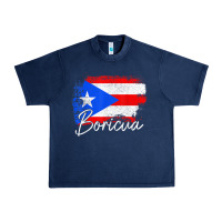 Navy puerto rico boricua vintage puerto rican flag pride t shirt Urban Heavy Tee - linhVisuals