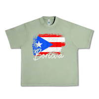 Oil Green puerto rico boricua vintage puerto rican flag pride t shirt Urban Heavy Tee - linhVisuals