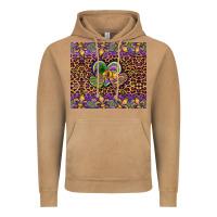 Mardi Gras Fleur De Lis Hearts Leopard Glitter Vintage Hoodie | Teevron