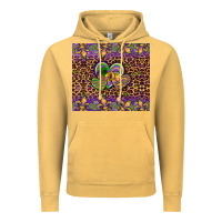 Vintage Mustard mardi gras fleur de lis hearts leopard glitter Vintage Hoodie - Artiststas