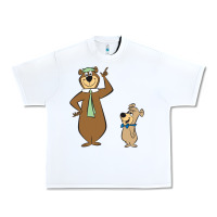 White Yogi Bear Urban Heavy Tee - linhVisuals