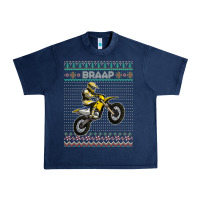 Navy christmas motorcycle motocross braap dirt bike xmas Urban Heavy Tee - linhVisuals