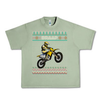 Oil Green christmas motorcycle motocross braap dirt bike xmas Urban Heavy Tee - linhVisuals