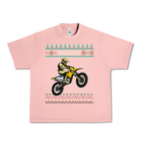 Salmon christmas motorcycle motocross braap dirt bike xmas Urban Heavy Tee - linhVisuals