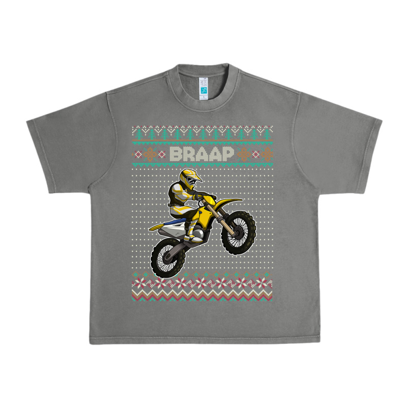 Christmas Motorcycle Motocross Braap Dirt Bike Xmas Urban Heavy Tee by linhVisuals | Teevron