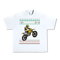 White christmas motorcycle motocross braap dirt bike xmas Urban Heavy Tee - linhVisuals