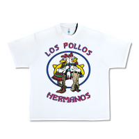White Los Pollos de Hermanos Urban Heavy Tee - linhVisuals