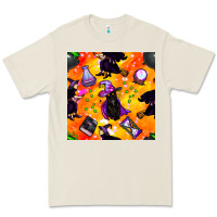 Halloween Cat And Witch Seamless Pattern Premium Tee | Teevron