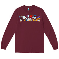 Burgundy Best Teacher Ever Long Sleeve Tee - CowhideDigitalArt