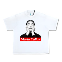 White Maria Callas Urban Heavy Tee - linhVisuals
