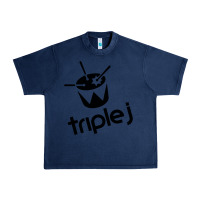Navy triple j Urban Heavy Tee - linhVisuals