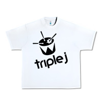 White triple j Urban Heavy Tee - linhVisuals