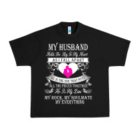 Black my husband holds the key to my heart Urban Heavy Tee - linhVisuals