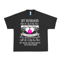 Pigment Black my husband holds the key to my heart Urban Heavy Tee - linhVisuals
