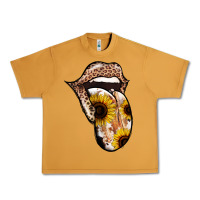 Peanut Butter Leopard Sunflower Tongue Urban Heavy Tee - Jasminsmagicworld