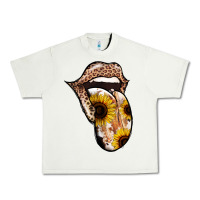 Pistachio Leopard Sunflower Tongue Urban Heavy Tee - Jasminsmagicworld