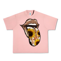 Salmon Leopard Sunflower Tongue Urban Heavy Tee - Jasminsmagicworld