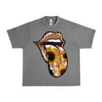 Tornado Leopard Sunflower Tongue Urban Heavy Tee - Jasminsmagicworld
