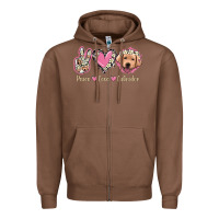 Chestnut Peace Love Labrador Zipper Hoodie - Jasminsmagicworld