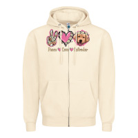 Sandshell Peace Love Labrador Zipper Hoodie - Jasminsmagicworld