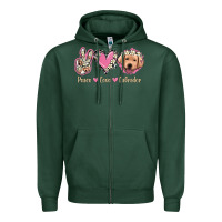 Sports Green Peace Love Labrador Zipper Hoodie - Jasminsmagicworld