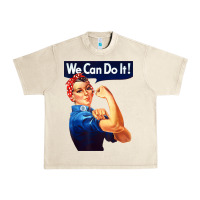 Sandshell rosie the riveter poster we can do it feminist retro Urban Heavy Tee - linhVisuals