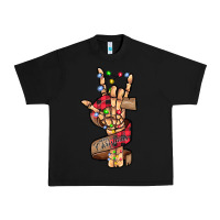 Black merry christmas skeleton hand Urban Heavy Tee - CowhideDigitalArt