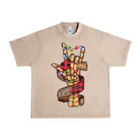 French Oak merry christmas skeleton hand Urban Heavy Tee - CowhideDigitalArt
