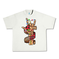 Pistachio merry christmas skeleton hand Urban Heavy Tee - CowhideDigitalArt